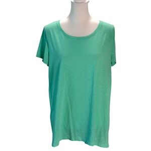 Lilly Pulitzer XL Scoop Neck Tee casual everyday travel summer Mint Green Top